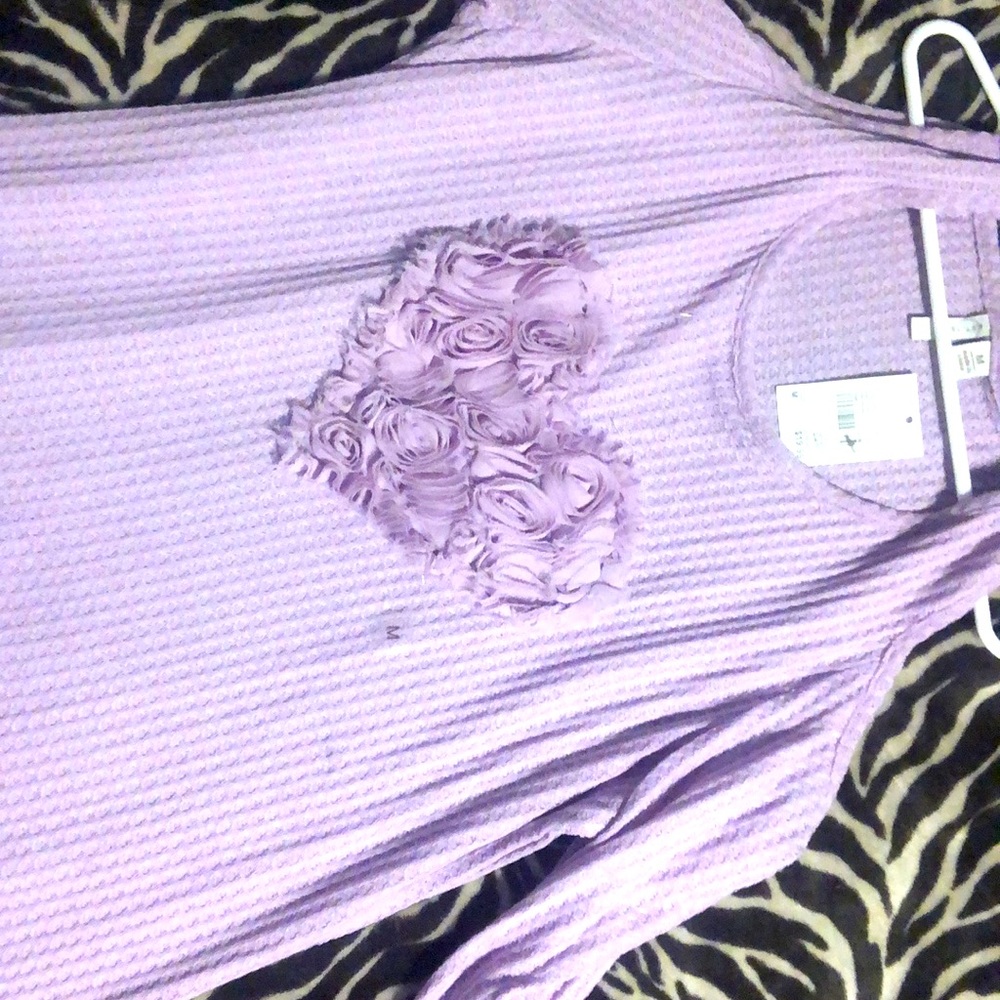 Purple long sleeve shirt